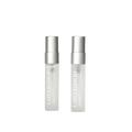 Two LAYERMOR cosmetic bottles, one labeled AMAL and the other VERBIE, standing upright against a plain white background.